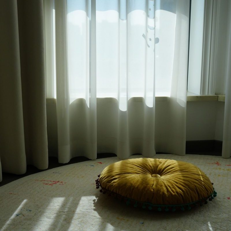 Round Wool Floor Cushion