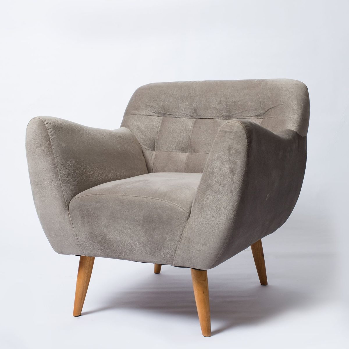 Wool Armchair, Oak Legs